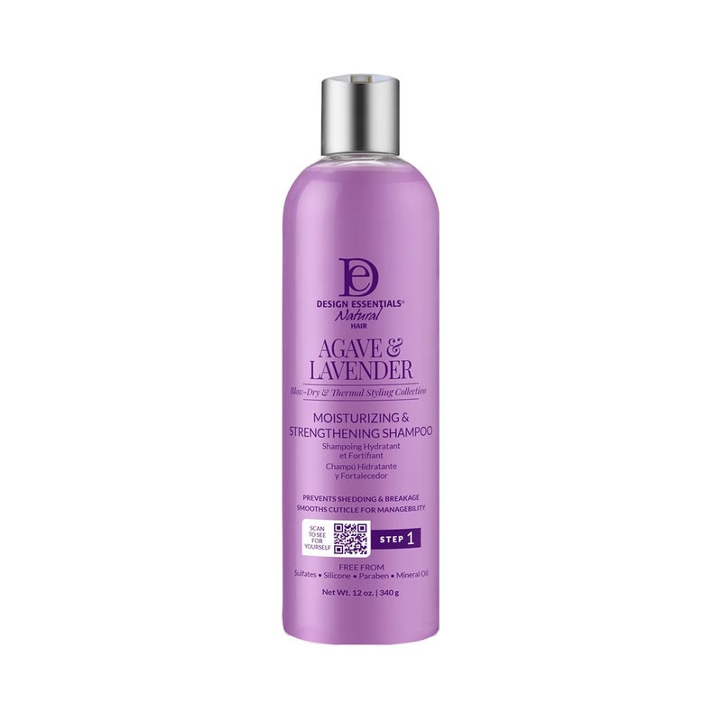 Design Essentials Agave & Lavender Sulfate-Free Moisturizing Shampoo, Nourishing Botanical Blend with Agave and Lavender to Soften & Strengthen Hair, 12 oz - Image 1